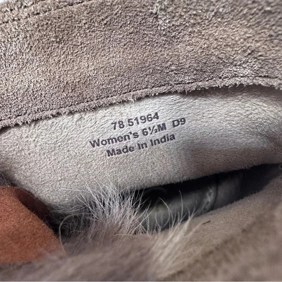 Johnston & Murphy Women’s Suede and Fur Lace-Up Ankle Boot Size 6.5 - Picture 8 of 12